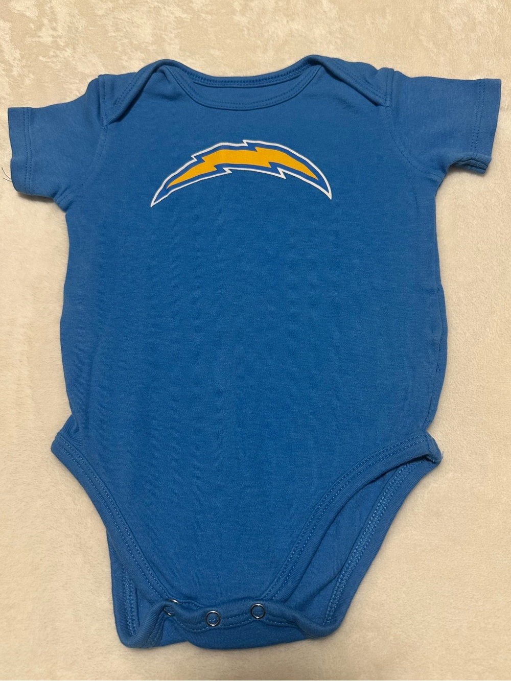 NFL Baby One-Piece Bodysuit Set - Chargers Fans - Gray/Blue/Yellow - Picture 2 of 4